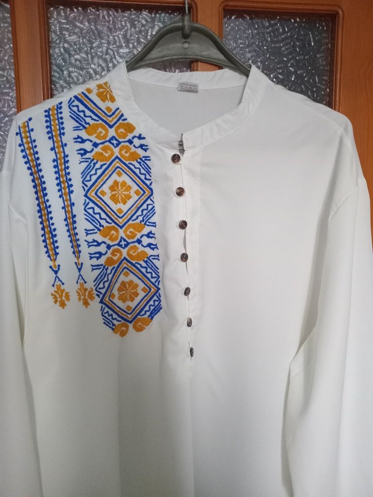 Вишита гладдю чоловіча сорочка XXXL