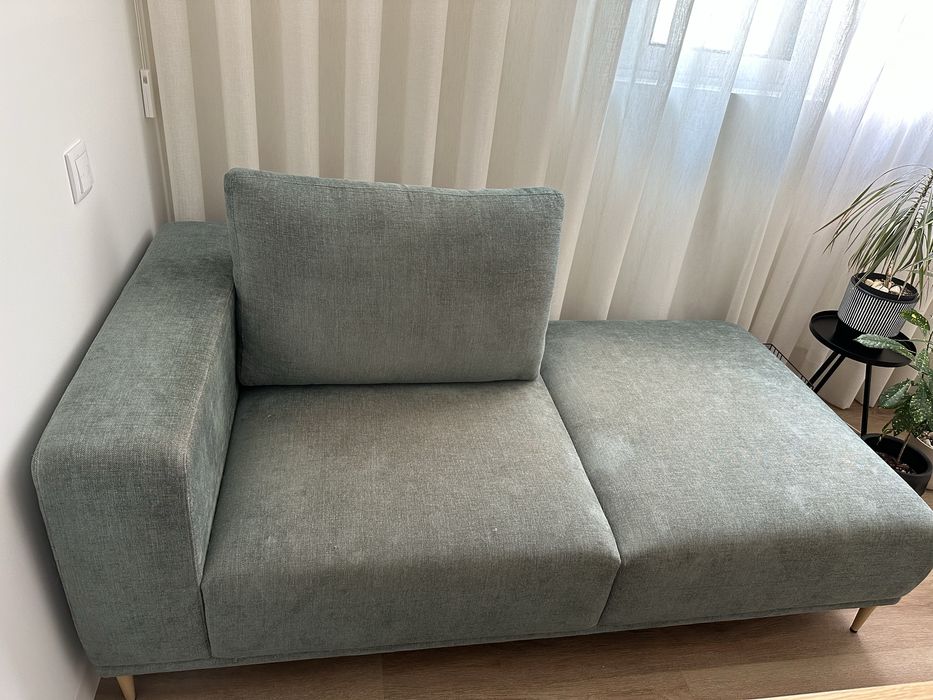 Sofá-chaise em algodão