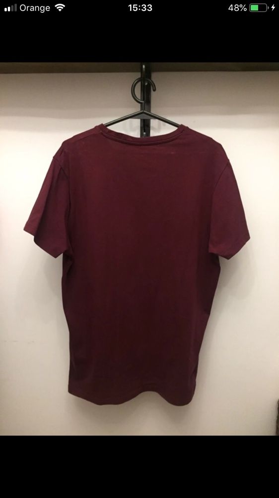 Koszulka bluzka t-shirt burgundowa śliwkowa fioletowa rozmiar S/M/L