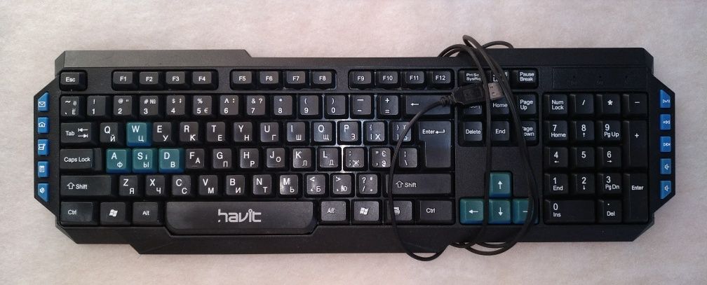 Клавиатура проводная мультимедийная HAVIT HV-KB327 USB