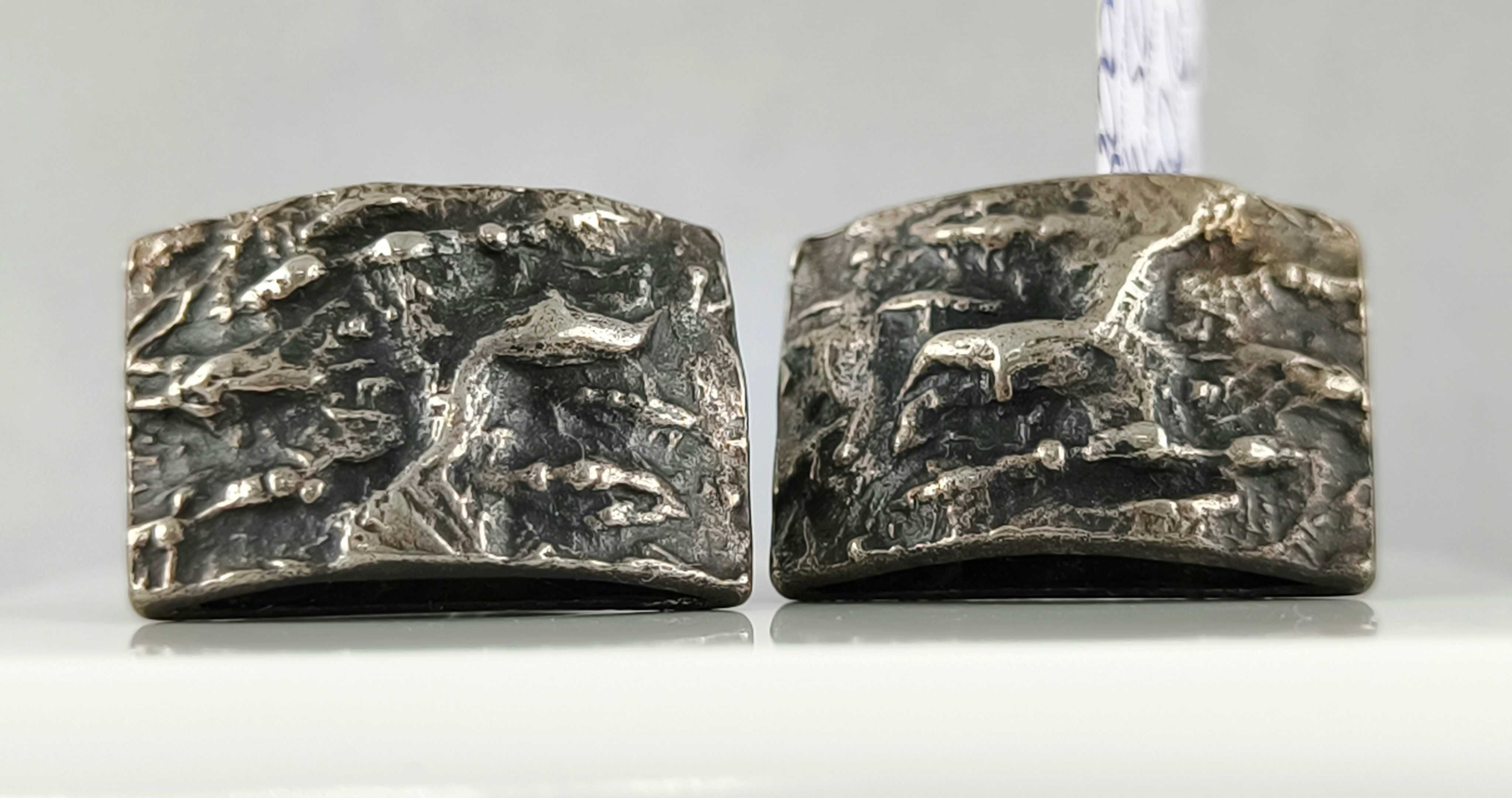 METALOPLASTYKA M1 Srebrne SPINKI do Mankietów Pr.800/ 14,5g / 1963-86