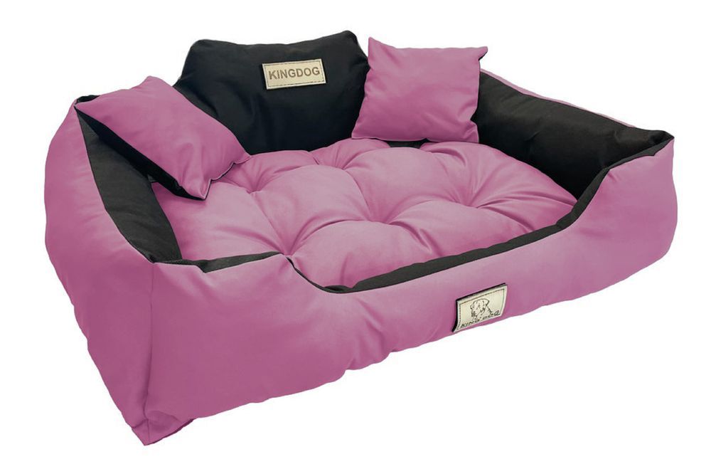 legowisko dla psa kojec 100x75 cm personalizowane wodoodporne różowe