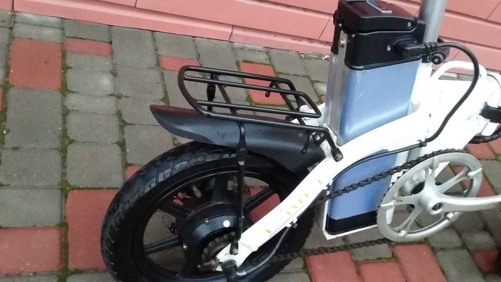Электровелосипед алюминиевый складной WBLDDC 14 колеса 300W 48v 16AH.
