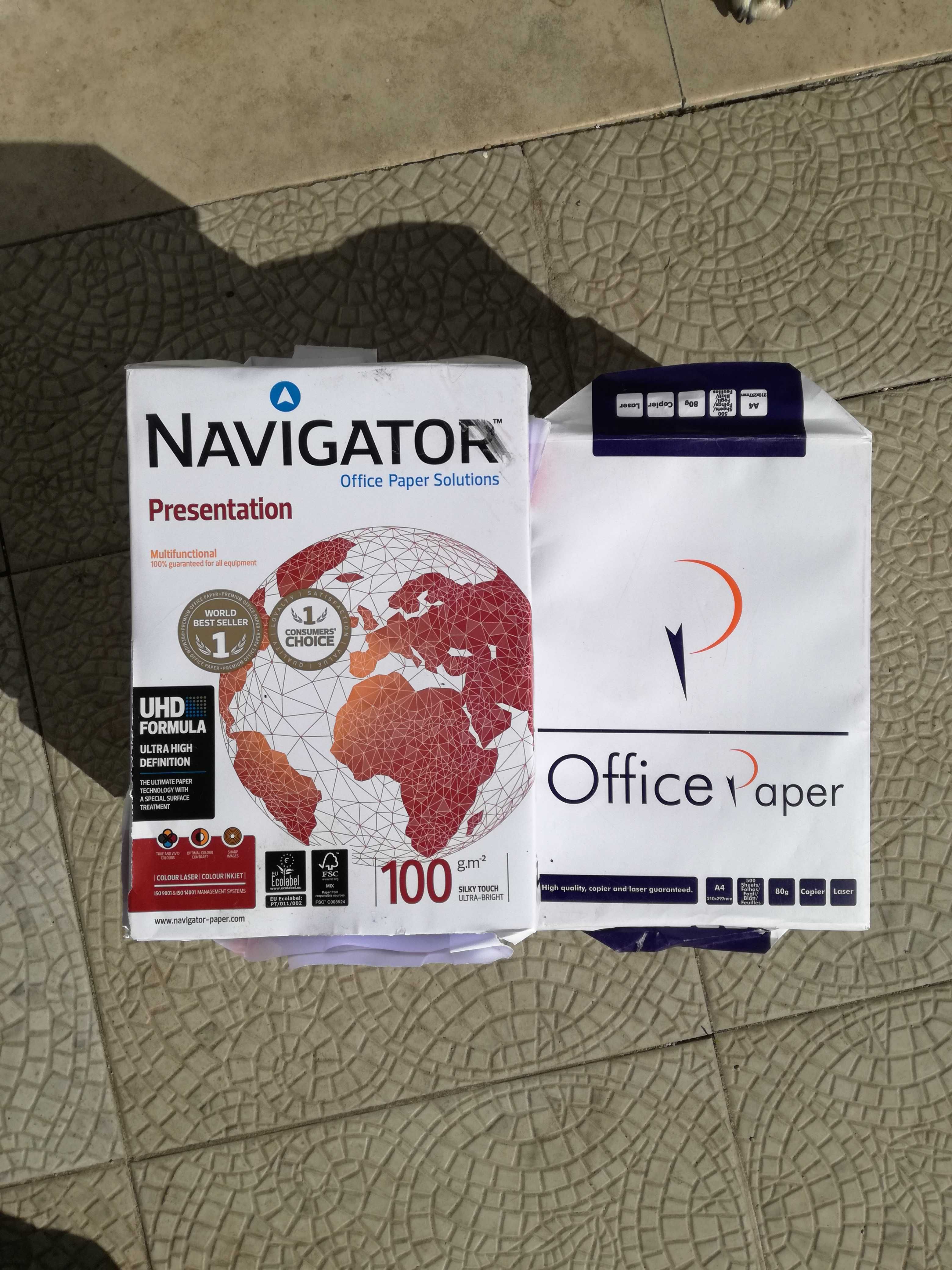 Resmas de papel Navigator ou Paper Office