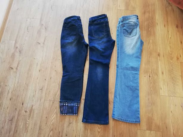 Trzy pary jeansów Arizona rozmiar 38
