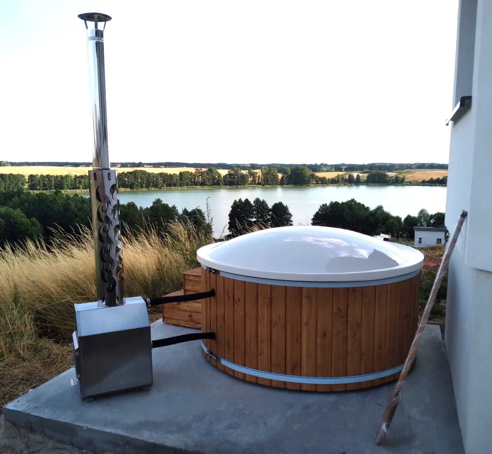 KOMPLETNA Balia ogrodowa Gorąca beczka Jacuzzi