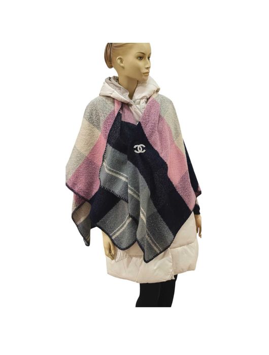 OVS ciepła narzutka damska w kratę jesień / zima rozm. uniwersalny