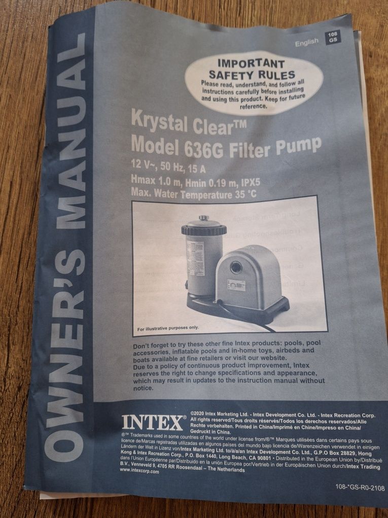 Pompa filtrującą INTEX