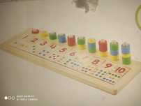 Montessori układanka matematyka drewniana