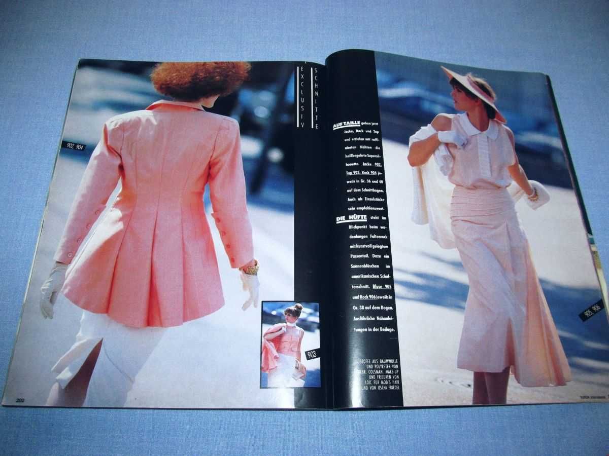 Burda International Wiosna 1987 moda szycie wykroje