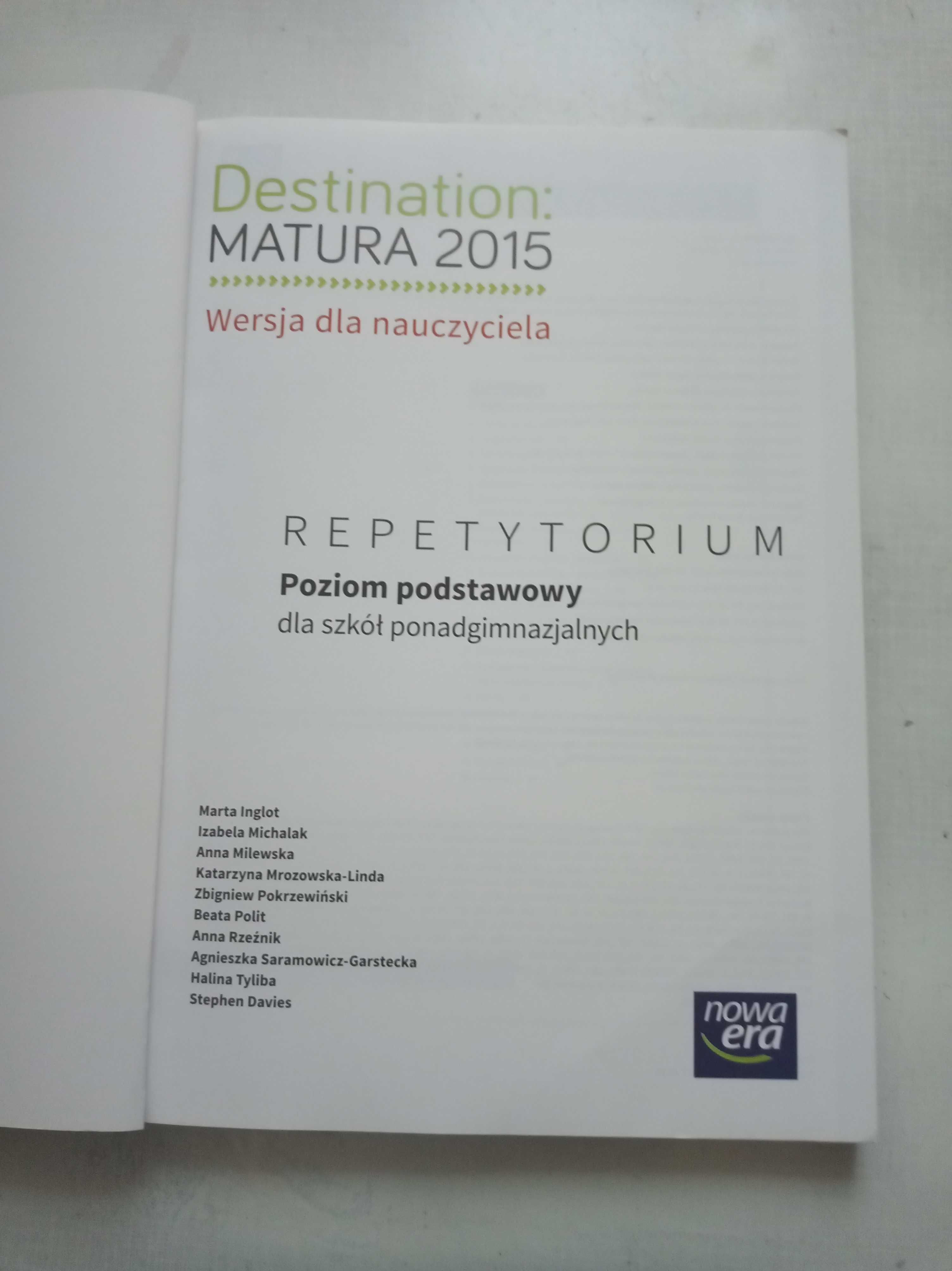 Destination Matura 2015 j. angielski