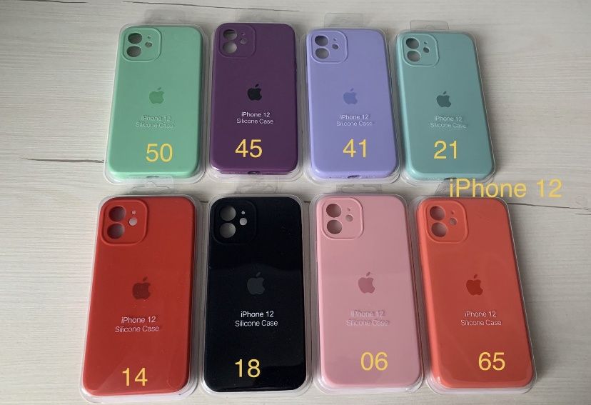 чехол Silicone case full iphone 12 силиконовый Apple 12