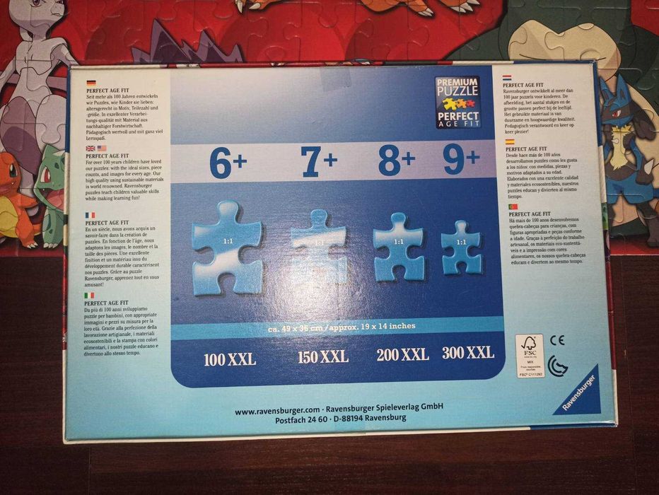 Пазл Ravensburger Pokemon  49 x 36 см 100 деталей Покемон