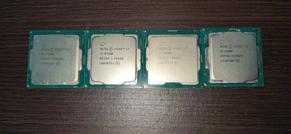 Лот процессоров Intel i3 i7 (7700k/8700k/9700k/9100f)