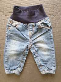 Topomini spodnie jeansowe z podszewką rozmiar 68