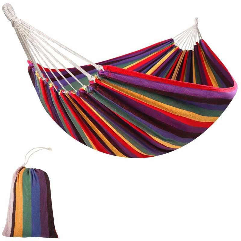 Rede Suspensa de Algodão Portátil - Multicolor (2 cores disponíveis)