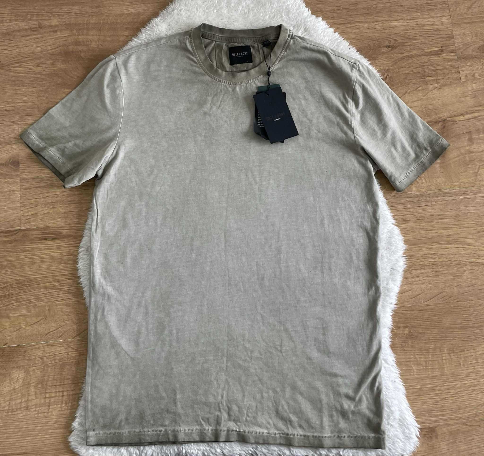 Only & Sons koszulka t-shirt xs s ombre khaki