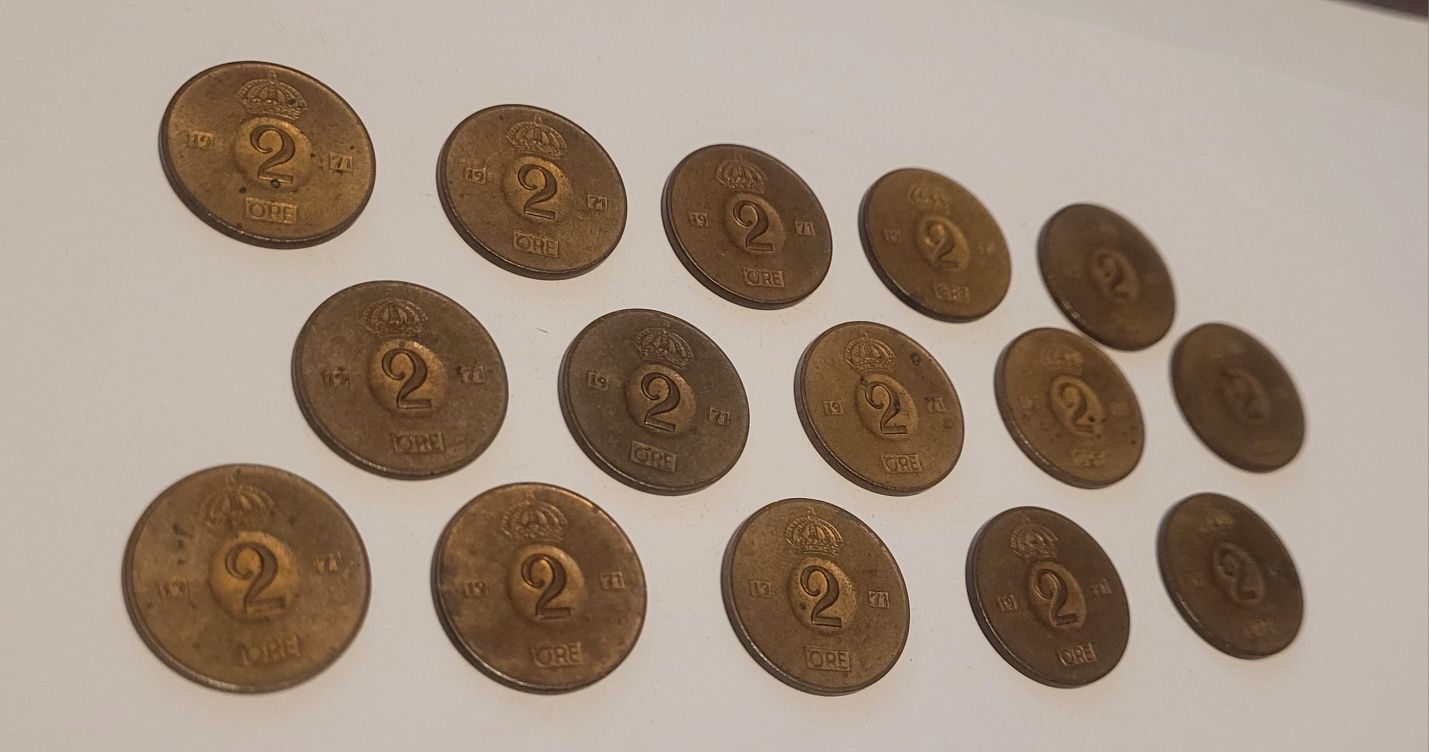15 monet 2 öre Szwecja (1971)