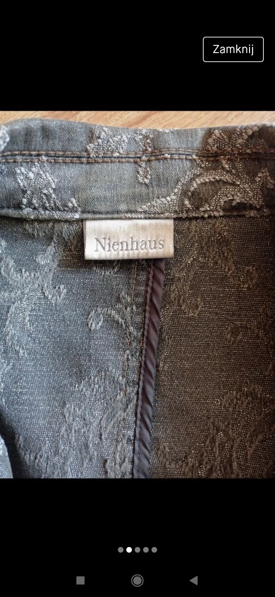 Żakiet jeans srebrna nitka szary Nienhaus