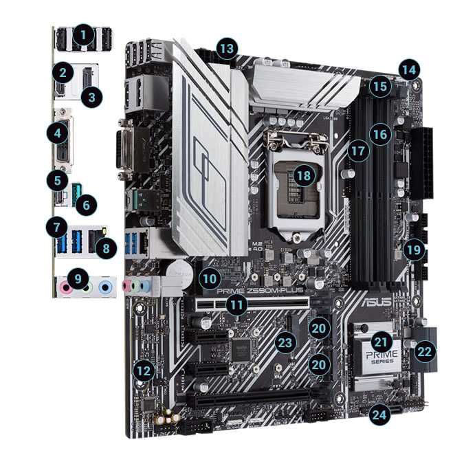 i5-11400 water cooler Fractal S24 Asus Prime Z590M-Plus 32GB SSD 2TB