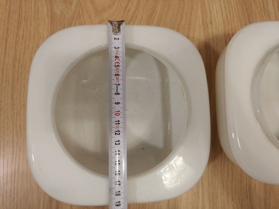 Klosze białe 20 cm x 20 cm dwie sztuki