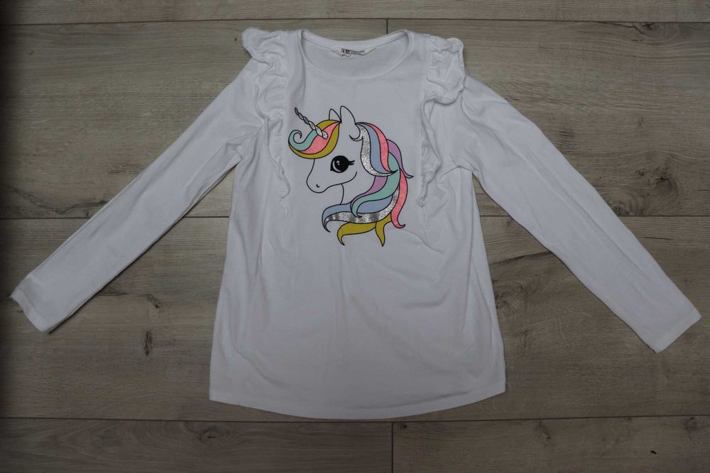 Bluzka z tęczowym jednorożcem H&M