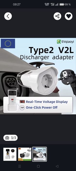 Розрядний пристрій для авто v2l