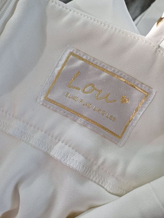 Nowa sukienka midi lou Opheila L 40 ecru poprawiny ślub Panna młoda