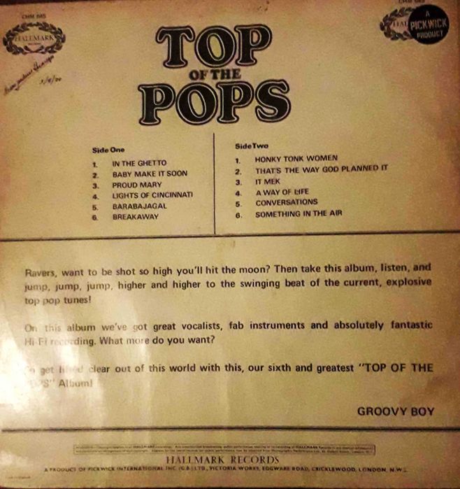 Disco Vinil - Top of the Pops