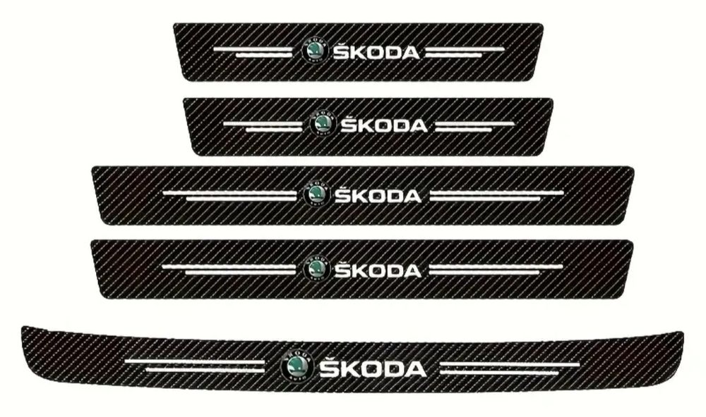 Захисна плівка на пороги і бампер  5шт ,стрічка самоклеюча, карбонова