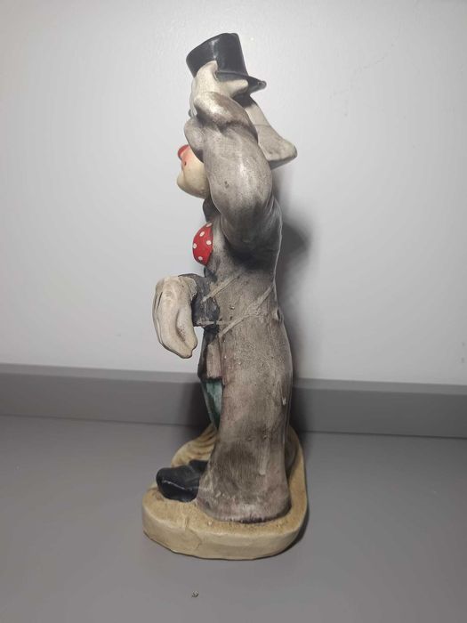 Estatueta de Palhaço em Cerâmica Vintage – Pintado à Mão