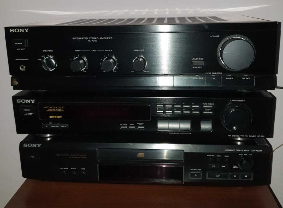 Sony wieża wzmacniacz, tuner, CD, kolumny Yamaha