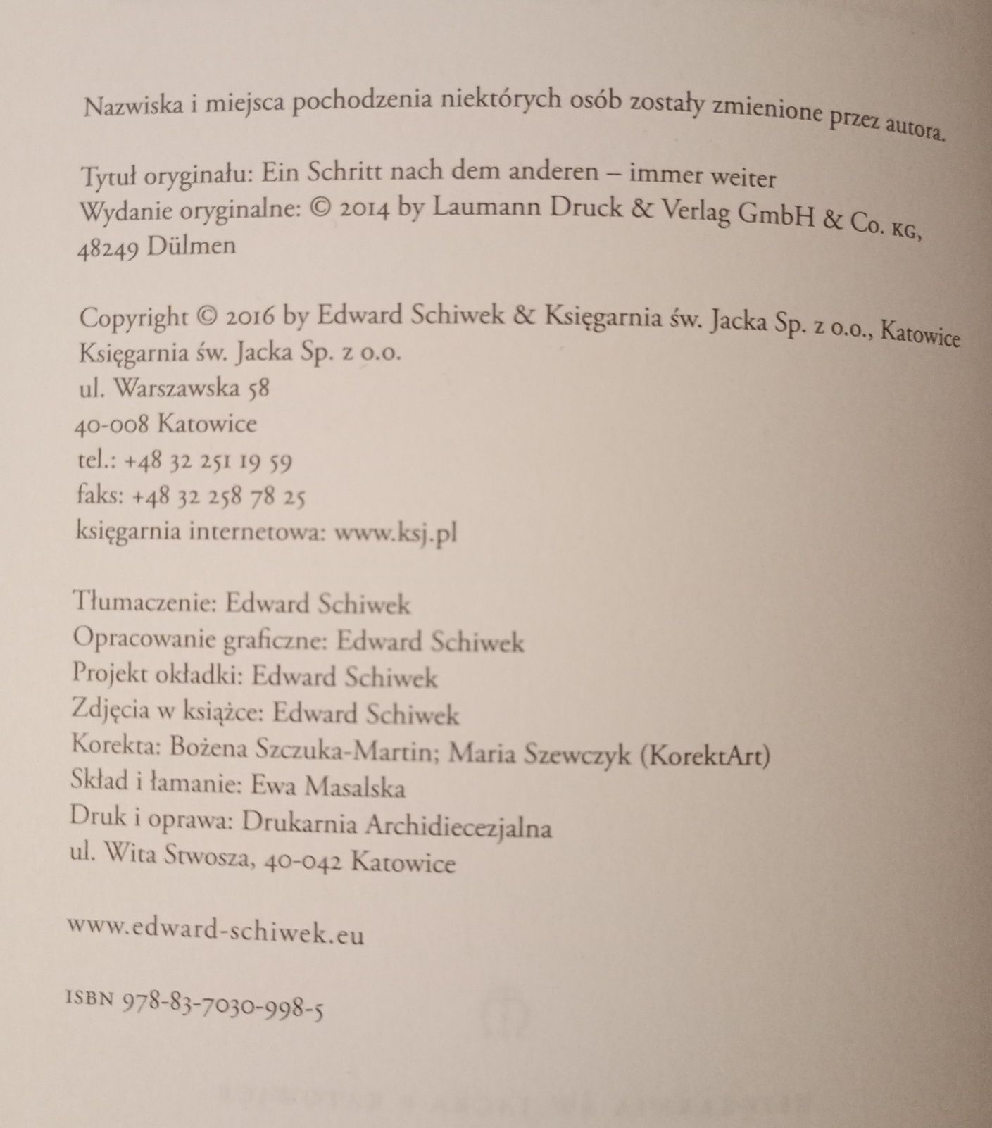 Krok za krokiem, coraz dalej - Edward Schiwek