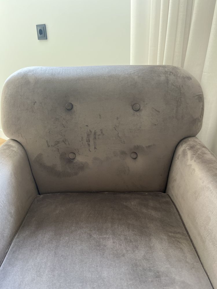 Sofa poltrona com banqueta
