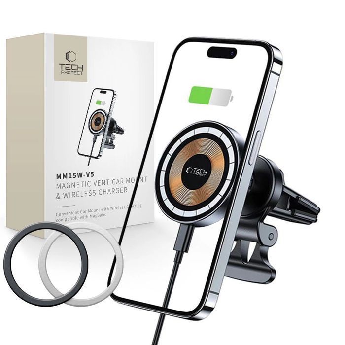 Uchwyt Tech-Protect MM15W-V5 samochodowy na telefon z ładowarką indu