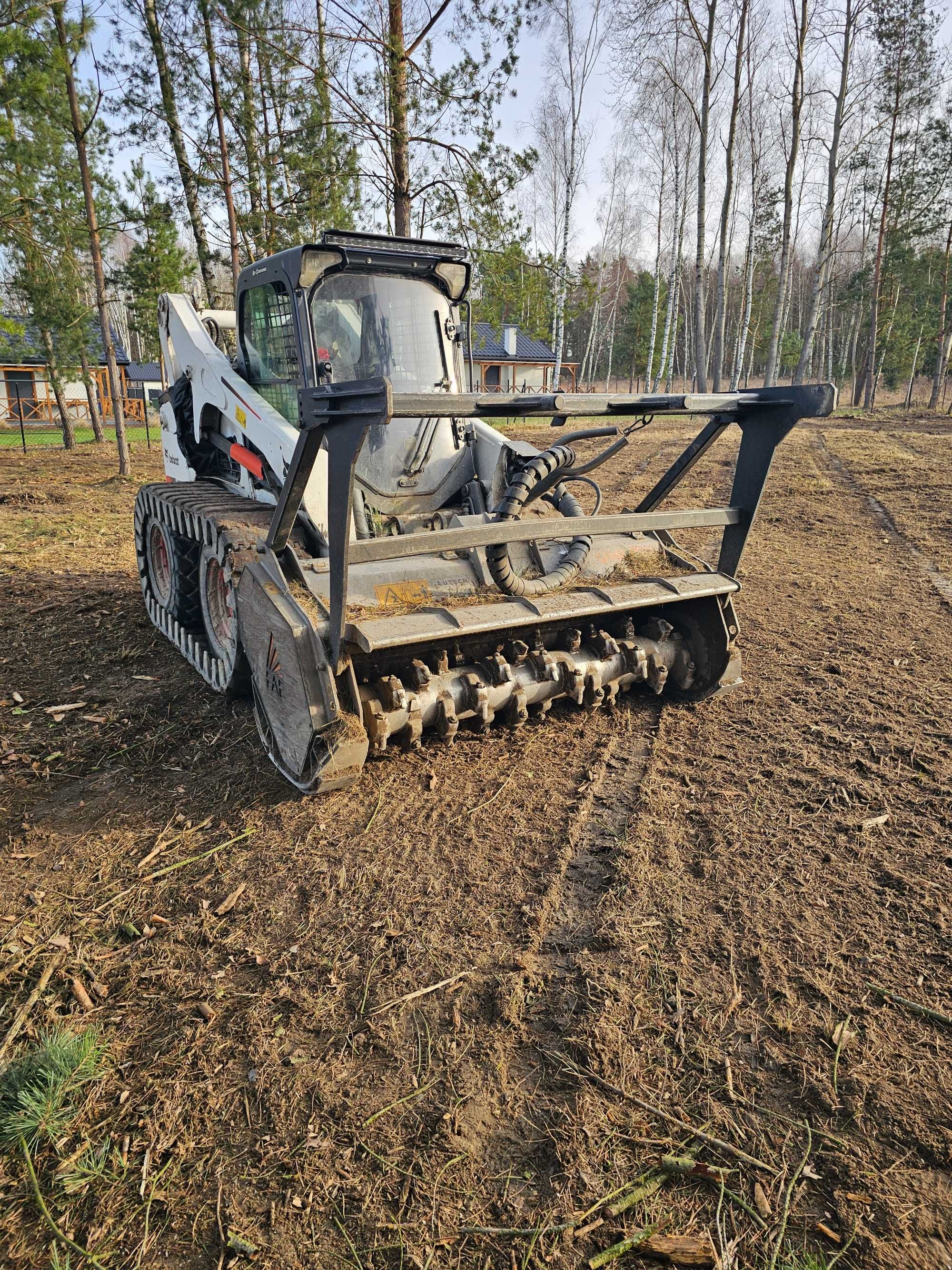 Mulczer leśny bobcat, mulczowanie, usługi mulczerem, mulczer wgłębny.