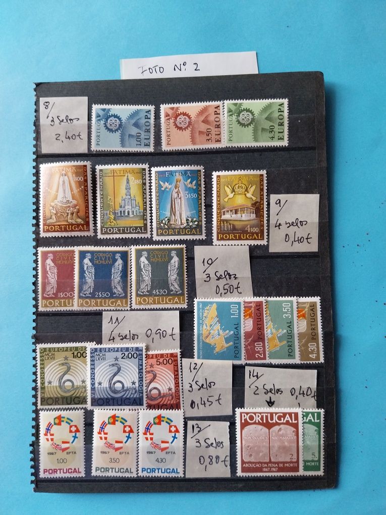 Selos de Portugal- Colecções  Completas 1966 a 1972