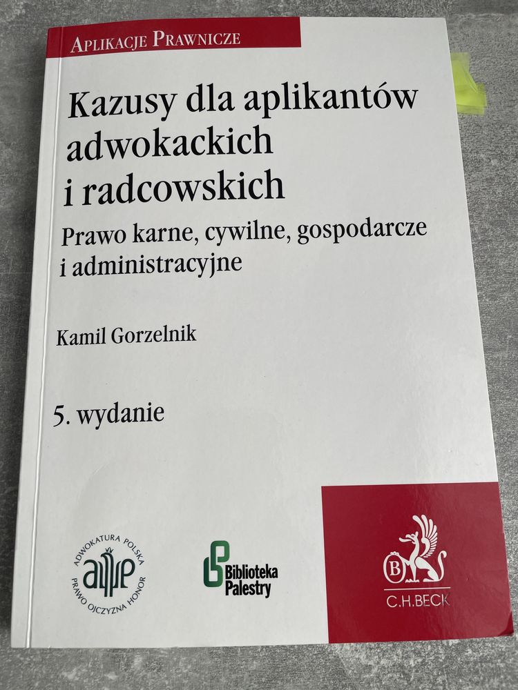 Kazusy dla aplikantów adwokacki i radcowskich Kamil Gorzelnik