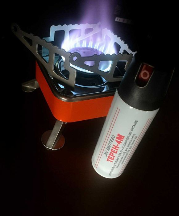 Туристичний газовий балончик та плитка 4 м