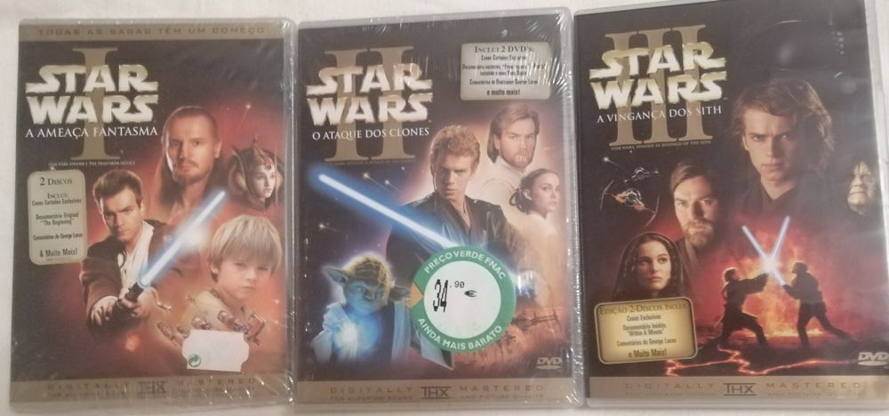 Starwars I, II é III - dvd duplos
