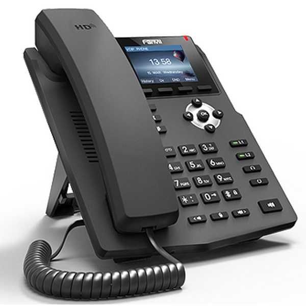 Telefone IP Voip SIP Fanvil X3SP LCD de 2.4" cores com 2 linhas