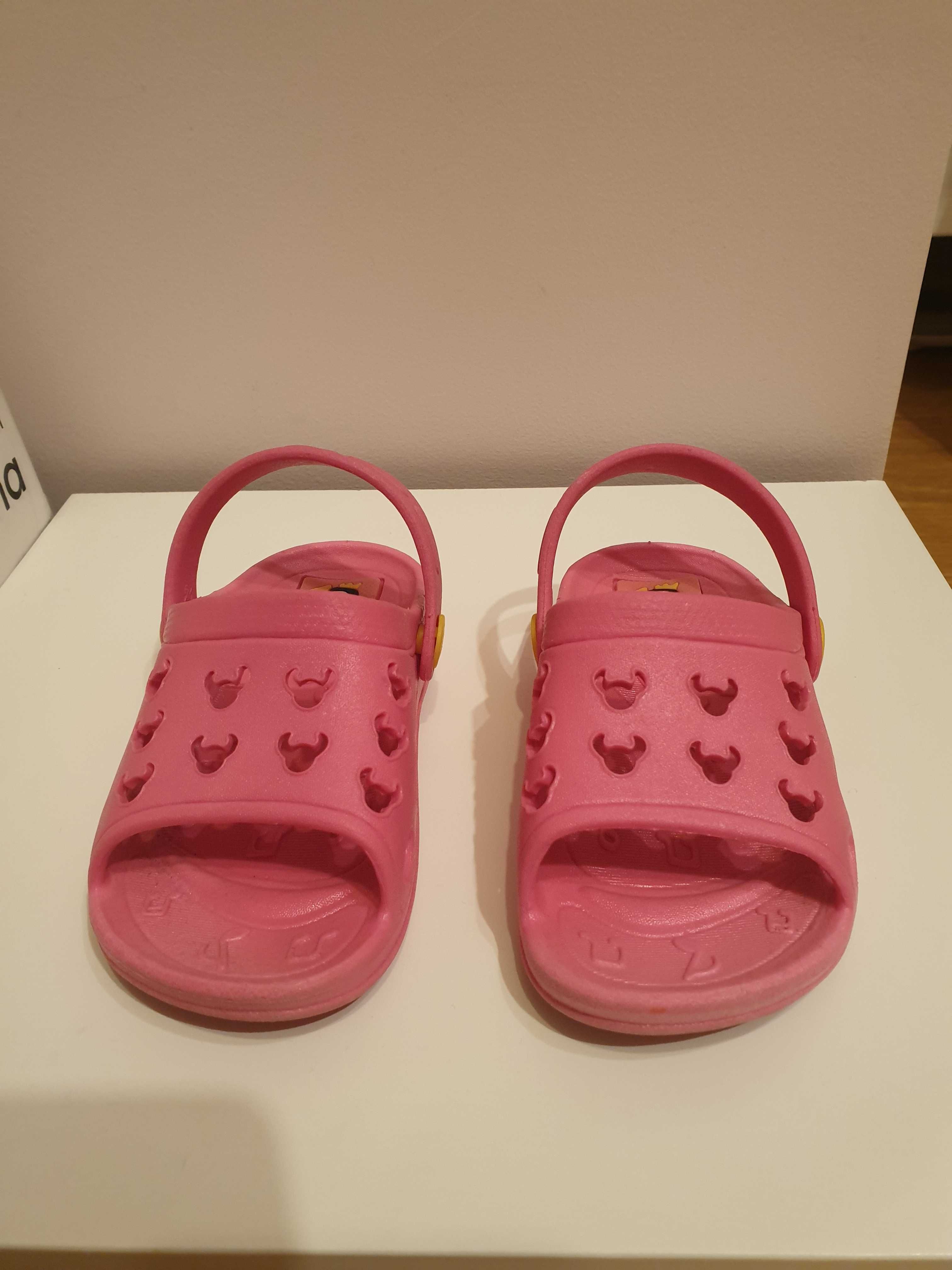 "Crocsy" sandałki gumowe dziecięce różowe rozmiar 24