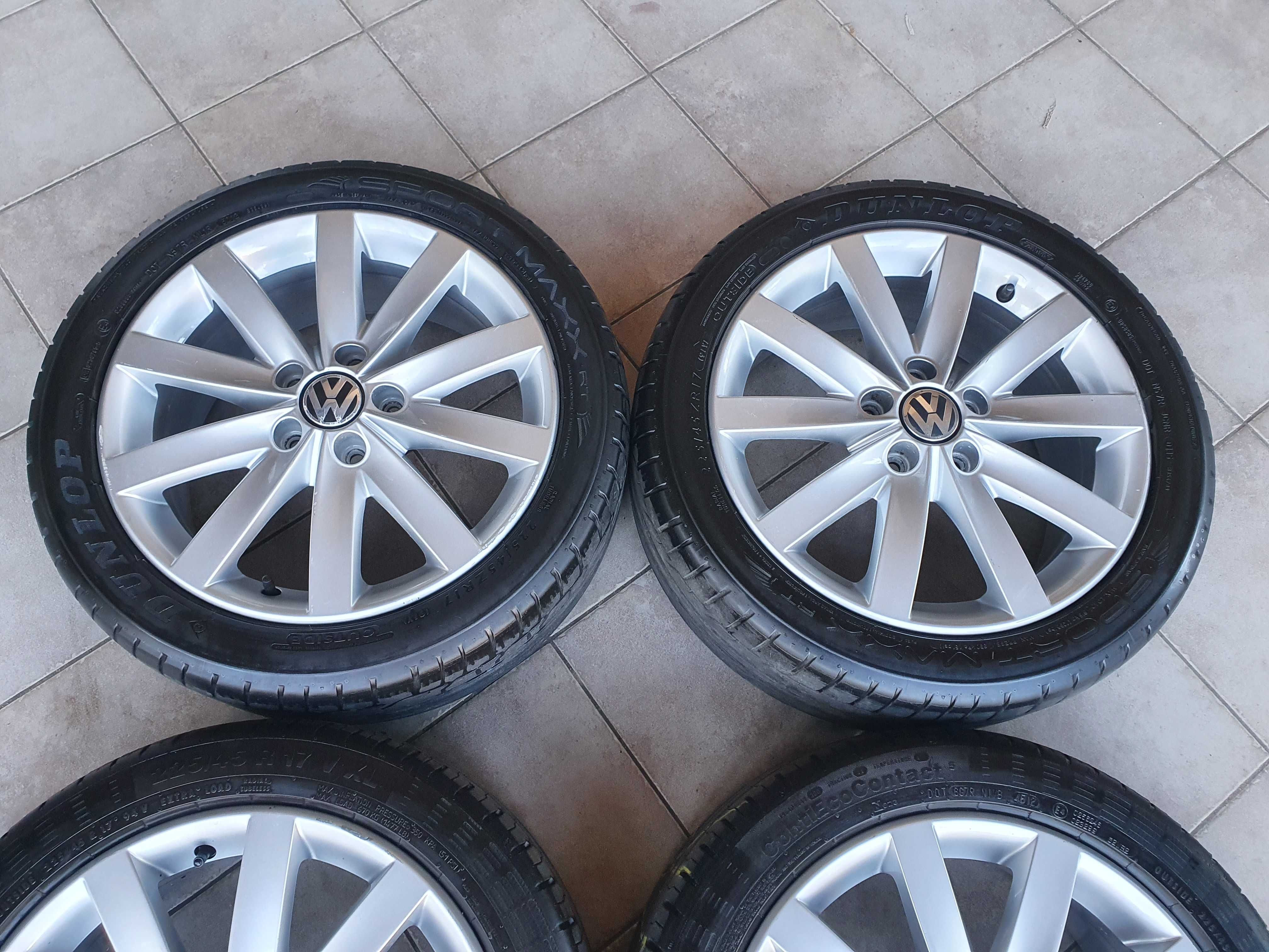 Koła letnie VW Golf 5 6 7 Touran Caddy 7x17 et54 5x112 opony 225/45/17
