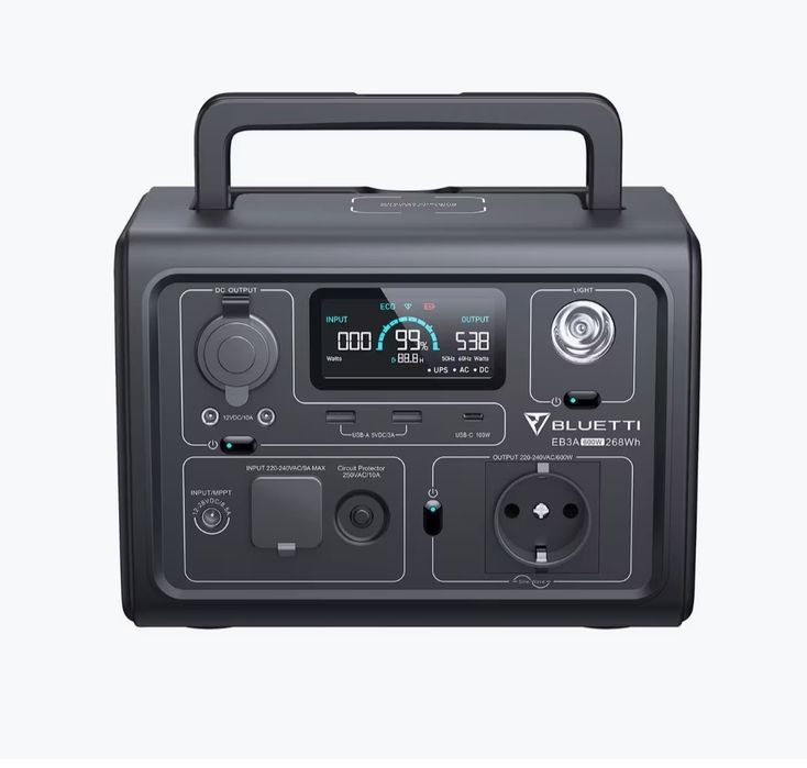 Портативний сонячний генератор BLUETTI EB3A 268Wh/600W з акумулятором