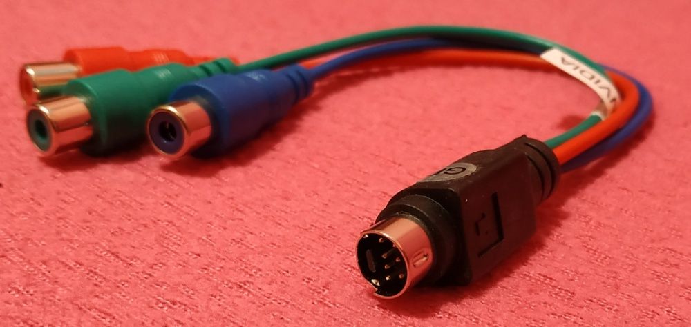 7pin mini-DIN na 3xCHINCH RCA adapter przejściówka NVIDIA