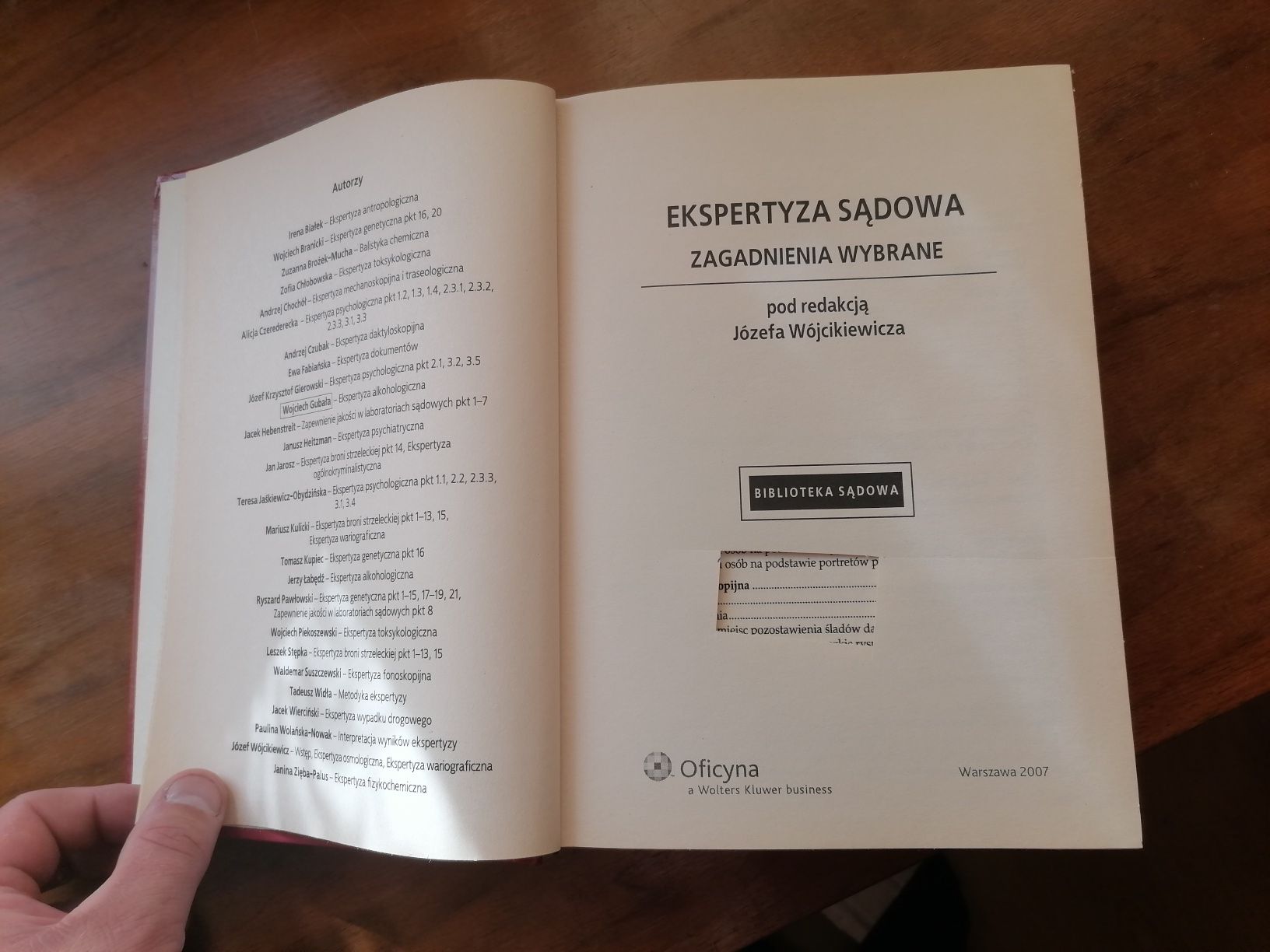 Józef Wójcikiewicz - Ekspertyza sądowa. Zagadnienia wybrane