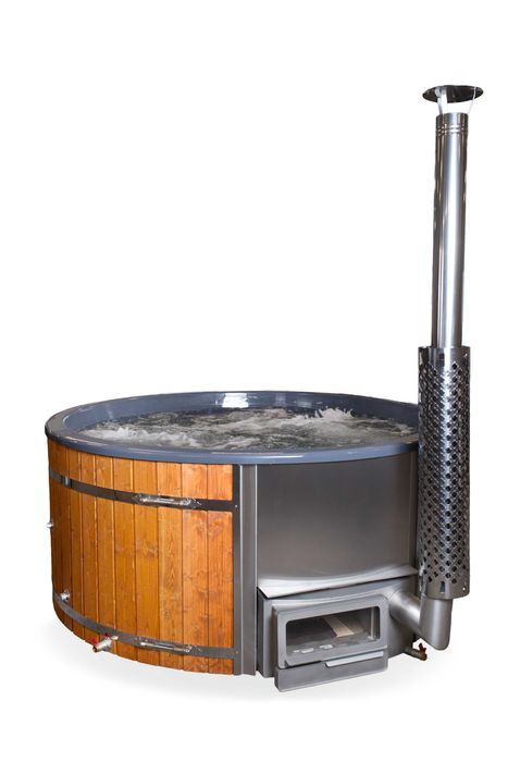 Premium Balia ogrodowa 225cm Termowood, piec Slim, masaż Combi Max22+4