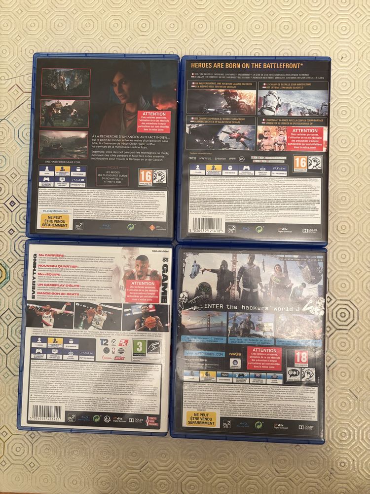 Coleção de jogos PS4