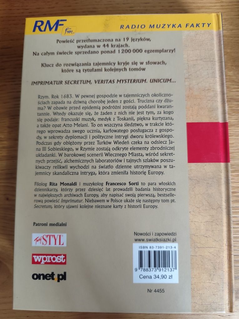 Imprimatur+ Secretum Rita Monaldi, Francesco Sorti