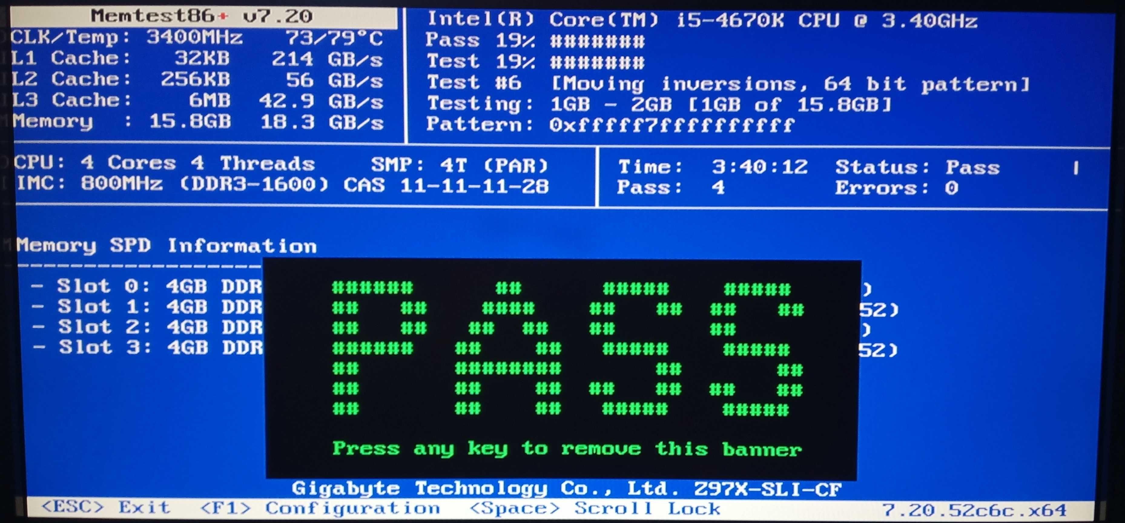 Zestaw: GIGABYTE GA-Z97X-SLI + INTEL Core i5-4670k + 16GB DDR3 1600MHz